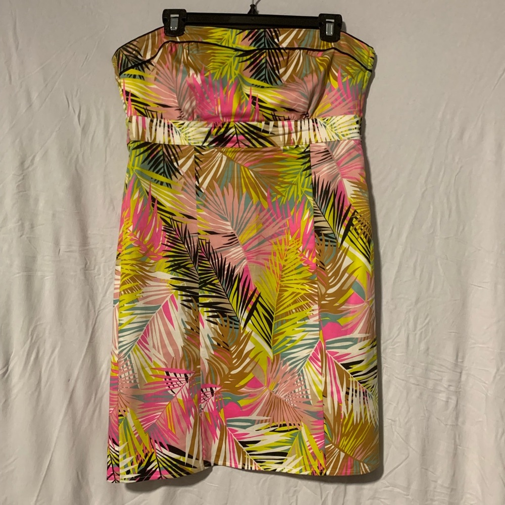 H&M | Tropical Strapless Dress